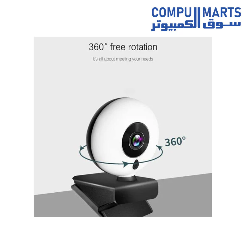 1080P 2K HD Webcam with Ring Light – Autofocus – USB Driver Free – Noise Reduction Mic For PC - Image 3