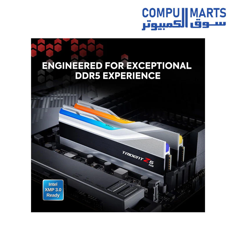 G.Skill 32GB  DDR5 Trident Z5 RGB 5600MHz CL40 1.20V Dual Channel Kit 2x 16GB Silver by G.Skill - Image 2