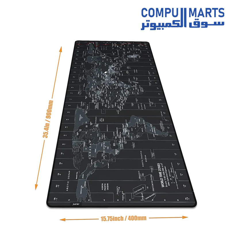 World Map Gaming Mousepad  500*120*3mm speed surface black map without box - Image 3