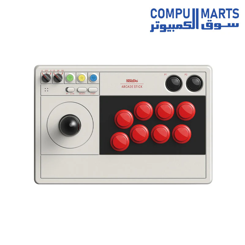 8Bitdo Arcade Stick for Switch & Windows, Arcade Fight Stick Support Wireless Bluetooth, 2.4G Receiver and Wired Connection - Image 2