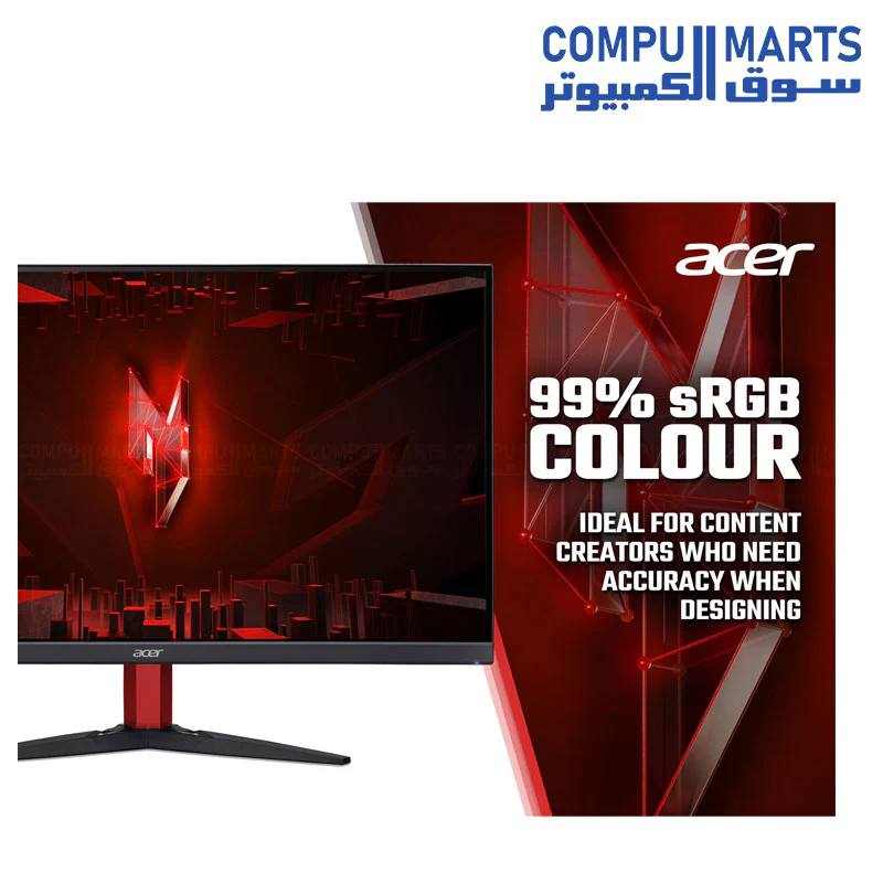 Acer Nitro KG242Y E Gaming Monitor 23.8 Inch FHD, IPS, 100Hz HDMI, 75Hz VGA, 1MS(VRB), VGA, HDMI FreeSync - Image 7