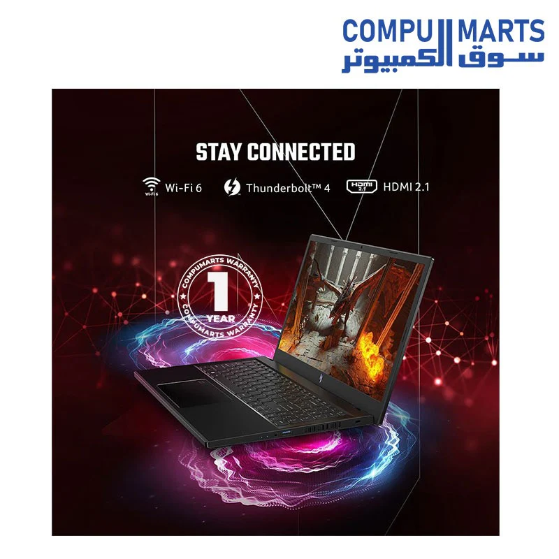 Acer Nitro V 15 ANV15-51-519K CORE i5-13420H- RTX 2050 4GB DDR6 -RAM 8GB DDR5 -SSD 512GB NVMe -15.6inch FHD (1920×1080) 144Hz IPS win 11 - Image 6
