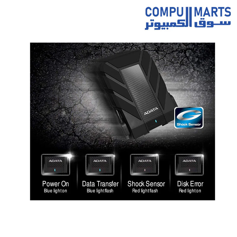 ADATA HD710 Pro 2TB Black USB 3.2 Gen1 Waterproof/Shockproof/Dustproof Ruggedized External Hard Drive - Image 4