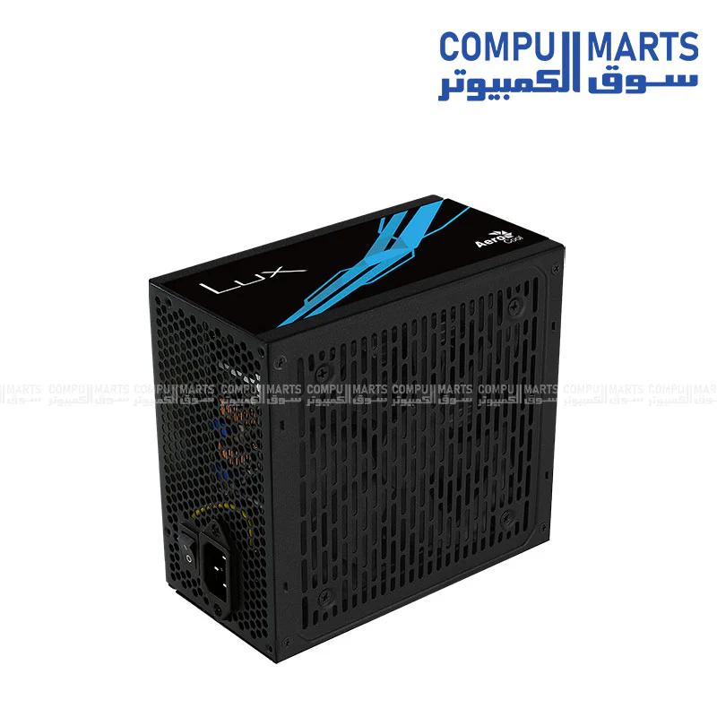 Aerocool LUX 650W Power Supply – 80Plus Bronze, APFC, Silent 12cm Fan, Flat Cables - Image 4