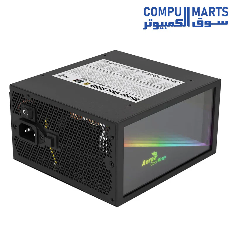 Aerocool MIRAGE GOLD 850W RGB 80 Plus Gold Modular PC Power Supply - Image 3