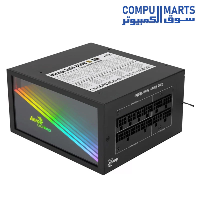 Aerocool MIRAGE GOLD 850W RGB 80 Plus Gold Modular PC Power Supply - Image 4