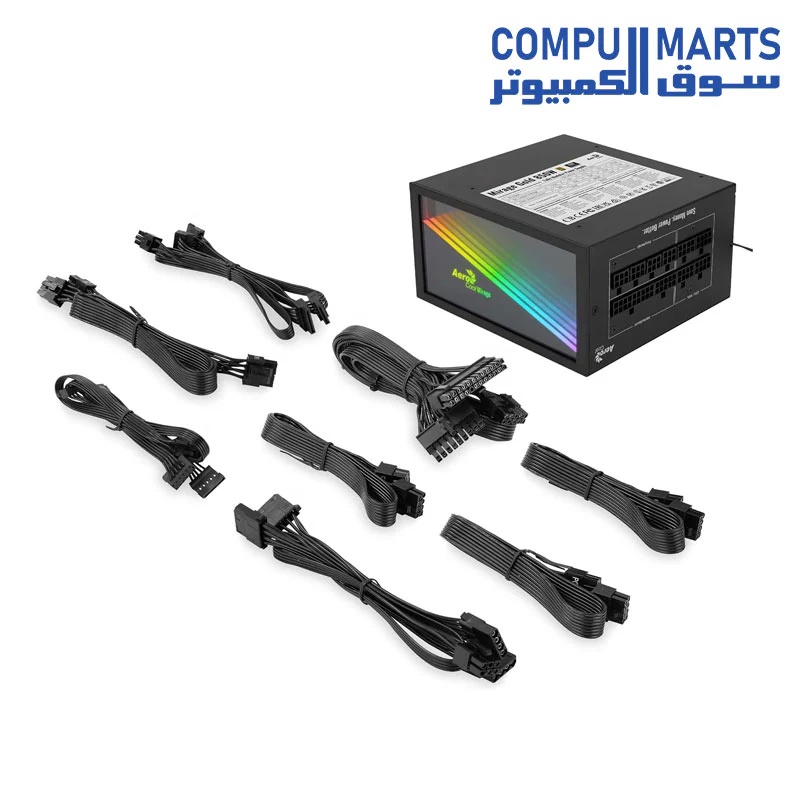 Aerocool MIRAGE GOLD 850W RGB 80 Plus Gold Modular PC Power Supply - Image 5