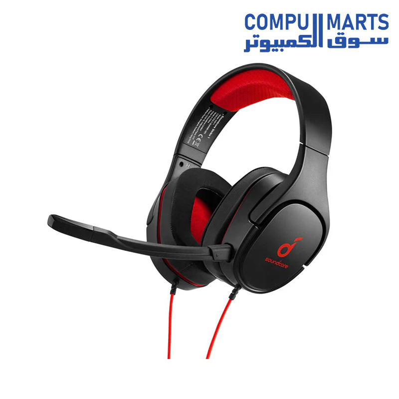 Anker soundcore strike 1 A3811H11 gaming headset, stereo sound +, sound enhancement for fps games, noise isolating mic, and cooling gel-infused cushions, gaming headset compatible with ps4, and pc, Wired - Image 3