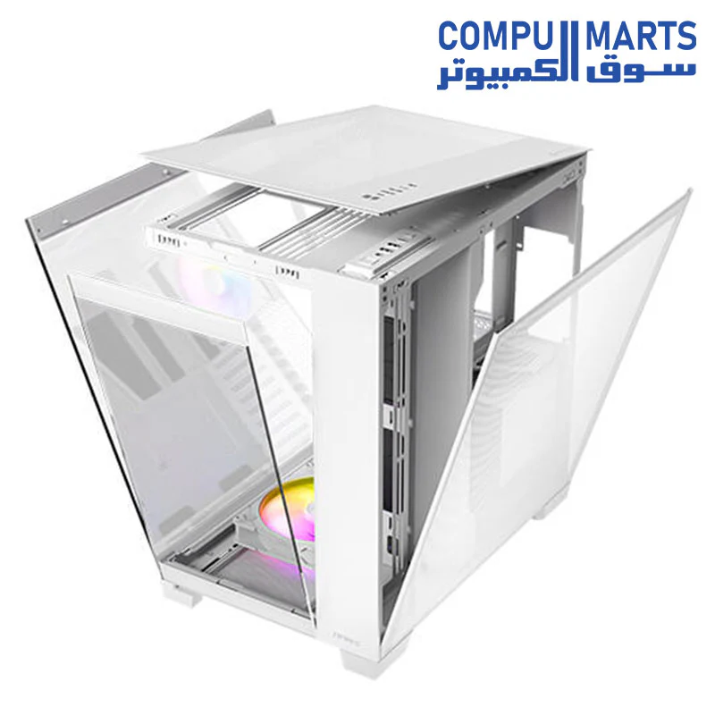 Antec C8 ARGB, 2X TQR 160mm & 1x TQ 140mm ARGB PWM Fans Included,Dual-Chamber Layout, Type-C, 360mm Radiator Support, Seamless TG Front & Side Panels, RTX 40 Compatible, Full-Tower E-ATX PC Case - Image 9