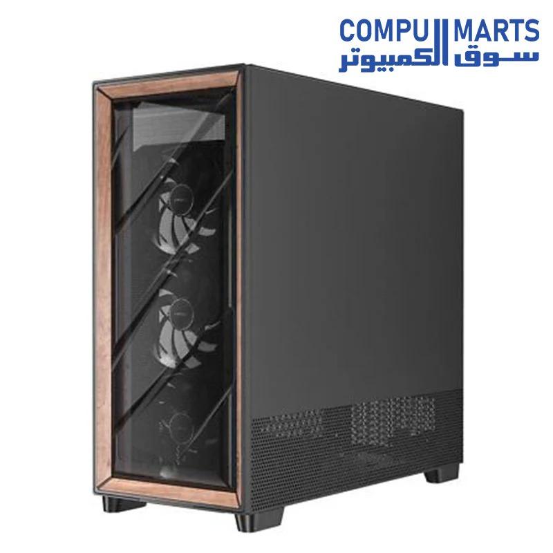 Antec Flux Pro, 6 x PWM Fans Included, High-Airflow Front Panel with Walnut Wood, iShift PSU 90° Mount, USB3.0 x 2, Type-C, 420mm Radiator Support, Temp. Display, Full-Tower E-ATX PC Case - Image 10