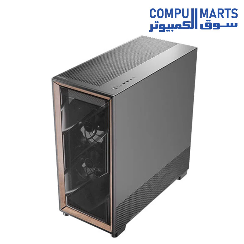 Antec Flux Pro, 6 x PWM Fans Included, High-Airflow Front Panel with Walnut Wood, iShift PSU 90° Mount, USB3.0 x 2, Type-C, 420mm Radiator Support, Temp. Display, Full-Tower E-ATX PC Case - Image 11