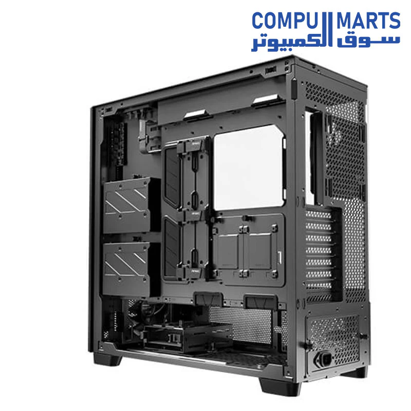 Antec Flux Pro, 6 x PWM Fans Included, High-Airflow Front Panel with Walnut Wood, iShift PSU 90° Mount, USB3.0 x 2, Type-C, 420mm Radiator Support, Temp. Display, Full-Tower E-ATX PC Case - Image 12