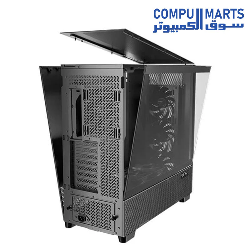 Antec Flux Pro, 6 x PWM Fans Included, High-Airflow Front Panel with Walnut Wood, iShift PSU 90° Mount, USB3.0 x 2, Type-C, 420mm Radiator Support, Temp. Display, Full-Tower E-ATX PC Case - Image 13