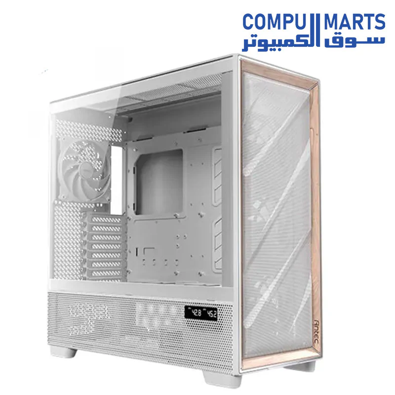Antec Flux Pro, 6 x PWM Fans Included, High-Airflow Front Panel with Walnut Wood, iShift PSU 90° Mount, USB3.0 x 2, Type-C, 420mm Radiator Support, Temp. Display, Full-Tower E-ATX PC Case - Image 3