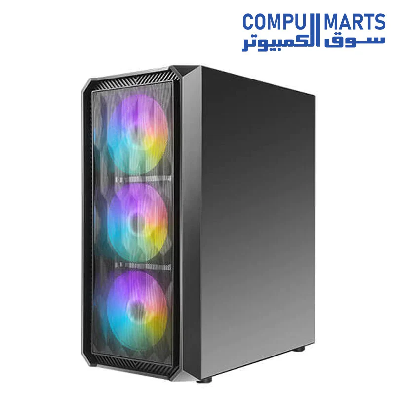 Antec (NX290-NX291-NX292) mid-tower gaming case 4fan 3fan argb Cable synce 1fan normal plus power supply antec atom v550 - Image 13