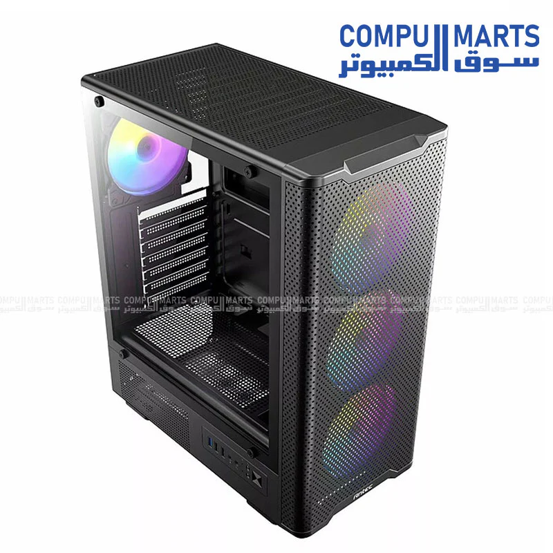 Antec VX310 ARGB Mid-Tower Case with 4x120mm ARGB Fans + Atom V650 650W PSU - Image 3