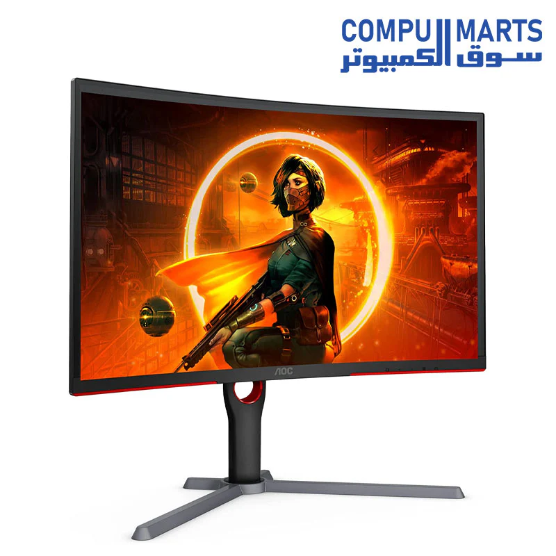 AOC W CQ27G3S  27 INCH 165Hz 1MS VA Quad HD CURVED MONITOR - Image 2