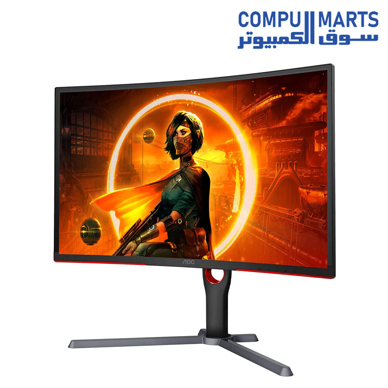AOC W CQ27G3S  27 INCH 165Hz 1MS VA Quad HD CURVED MONITOR - Image 3