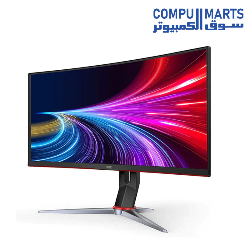 AOC C27G2Z 27-VA panel Frameless Ultra-Fast Gaming Monitor, 1080p, 0.5ms 240Hz, Free Sync, HDMI/DP/VGA, Height Adjustable, Black, 27 INCH FHD Curved - Image 3