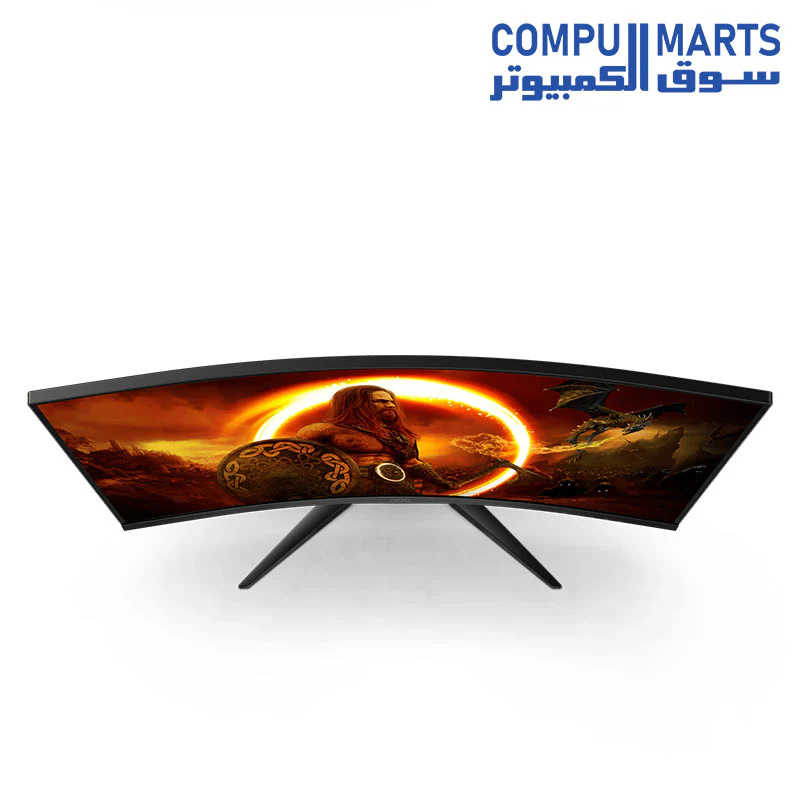 AOC C32G2ZE 32" Curved Frameless Gaming Monitor, Full HD 1920x1080, VA, 0.5ms 240Hz, AMD FreeSync Premium, DP/HDMI/VGA, VESA, 3-3-1 Re-Spawn Program, Xbox PS5 Switch,Black - Image 7