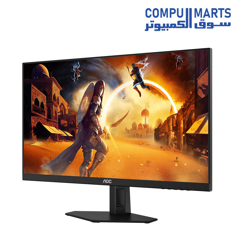 AOC Gaming Monitor 27-Inch (IPS Panel) 27G4E, 1920 x 1080 (FHD), 180Hz Refresh Rate, 0.5ms Response Time, Adaptive Sync, HDMI 2.0 x 1, DisplayPort 1.4 × 1, HDR10 Black - Image 3