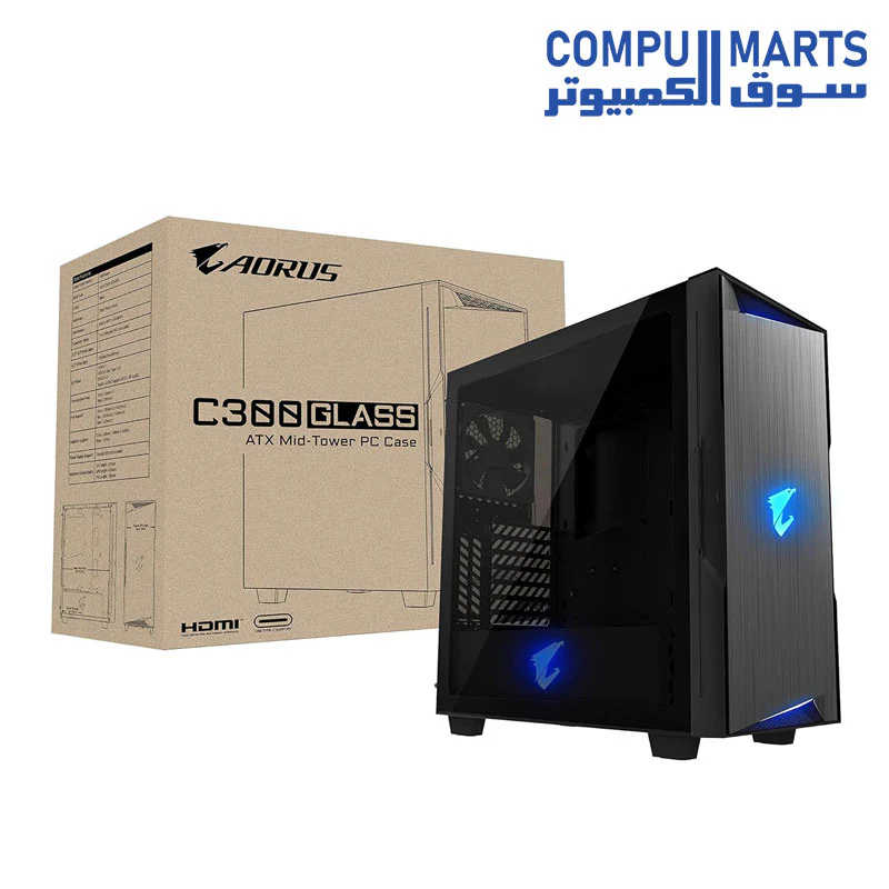 AORUS C300 Glass ATX Gaming Case - Image 5