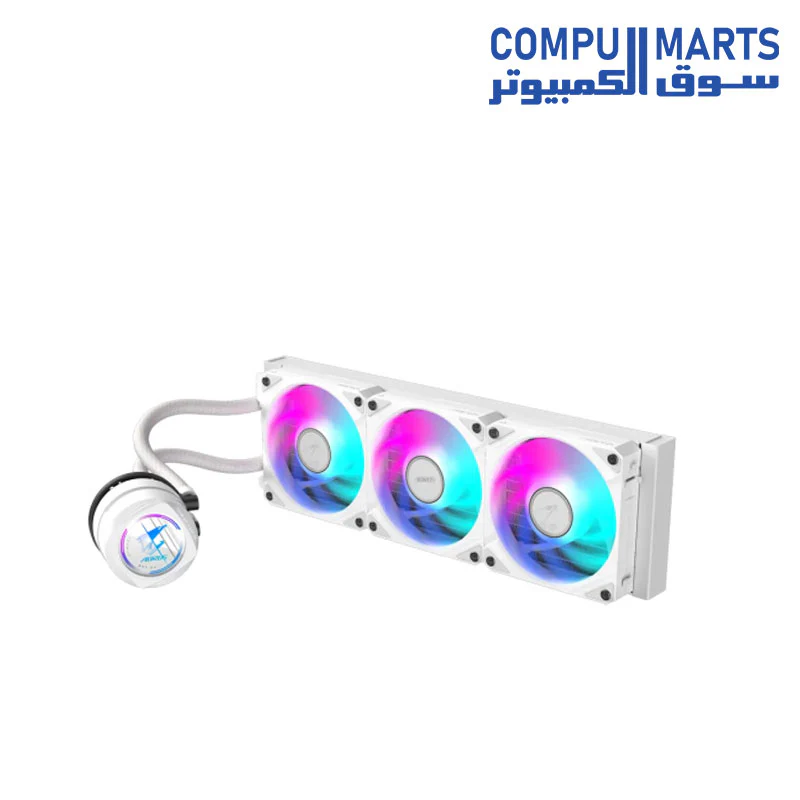 AORUS WATERFORCE II 360 ICE Liquid CPU Cooler 360mm Radiator with 3x120mm low noise ARGB Fans, compatible with Intel LGA1700 and AMD AM5 - Image 2