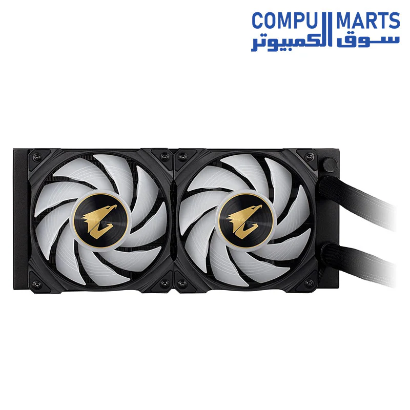 AORUS WATERFORCE X 240, All-in-one Liquid Cooler with Circular LCD Display, RGB Fusion 2.0, 120mm ARGB Fans - Image 3