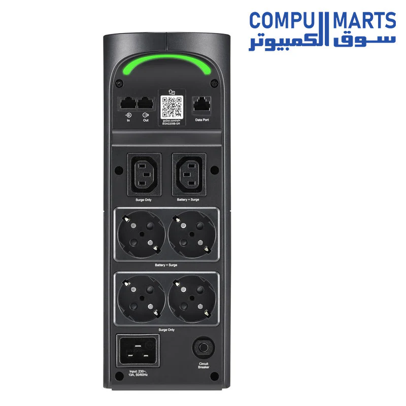 APC BGM2200B-GR Back-UPS Pro for Gaming, 2200VA/1320W, Tower, 230V, 4x Schuko and 2x IEC C13 outlets, RGB Lights, Pure Sine Wave - Image 3