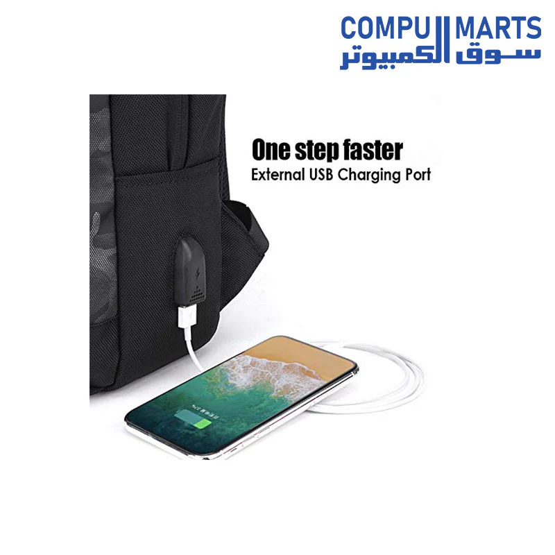 Arctic Hunter B00352 Multi-functional Travel Laptop Waterproof Backpack 15.6in- Black - Image 3