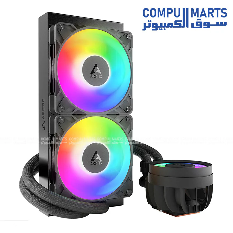 ARCTIC Liquid Freezer III PRO 240 A-RGB High-Performance AIO CPU Cooler – Dual P12 Pro A-RGB Fans, MX-6 Pre-Applied, Intel & AMD Support - Image 2