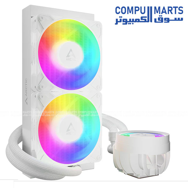 ARCTIC Liquid Freezer III PRO 240 A-RGB High-Performance AIO CPU Cooler – Dual P12 Pro A-RGB Fans, MX-6 Pre-Applied, Intel & AMD Support - Image 3