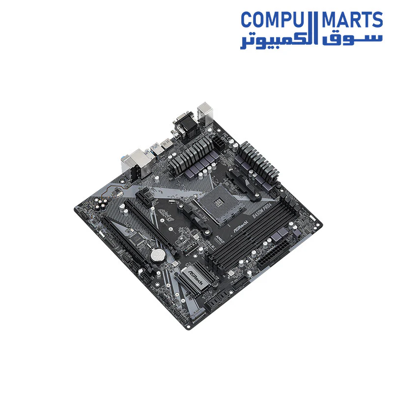 ASRock B450M PRO4 R2.0 AM4 AMD mATX Motherboard - Image 3