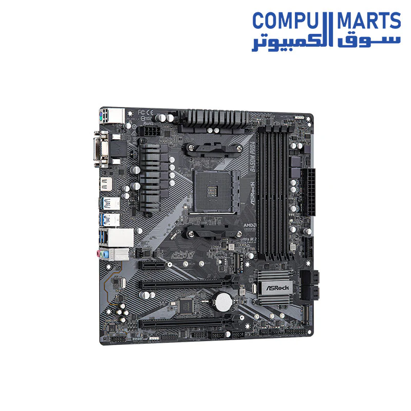 ASRock B450M PRO4 R2.0 AM4 AMD mATX Motherboard - Image 4