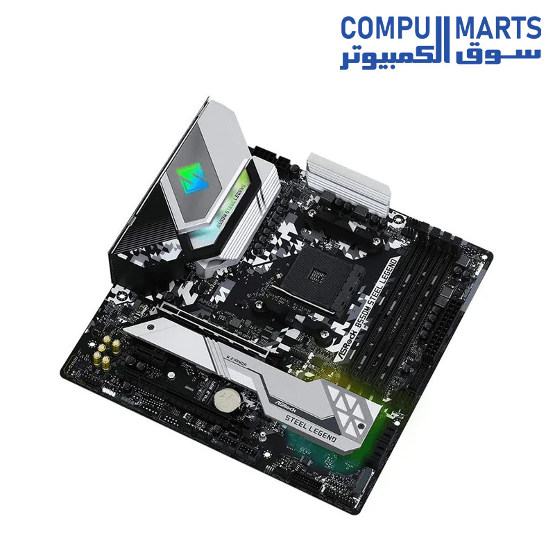 ASRock B550M Steel Legend Supports 3rd Gen AMD AM4 Ryzen Motherboard - Image 3