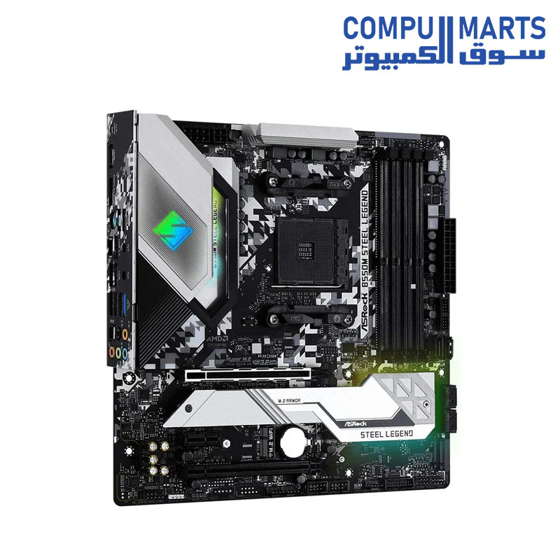 ASRock B550M Steel Legend Supports 3rd Gen AMD AM4 Ryzen Motherboard - Image 4
