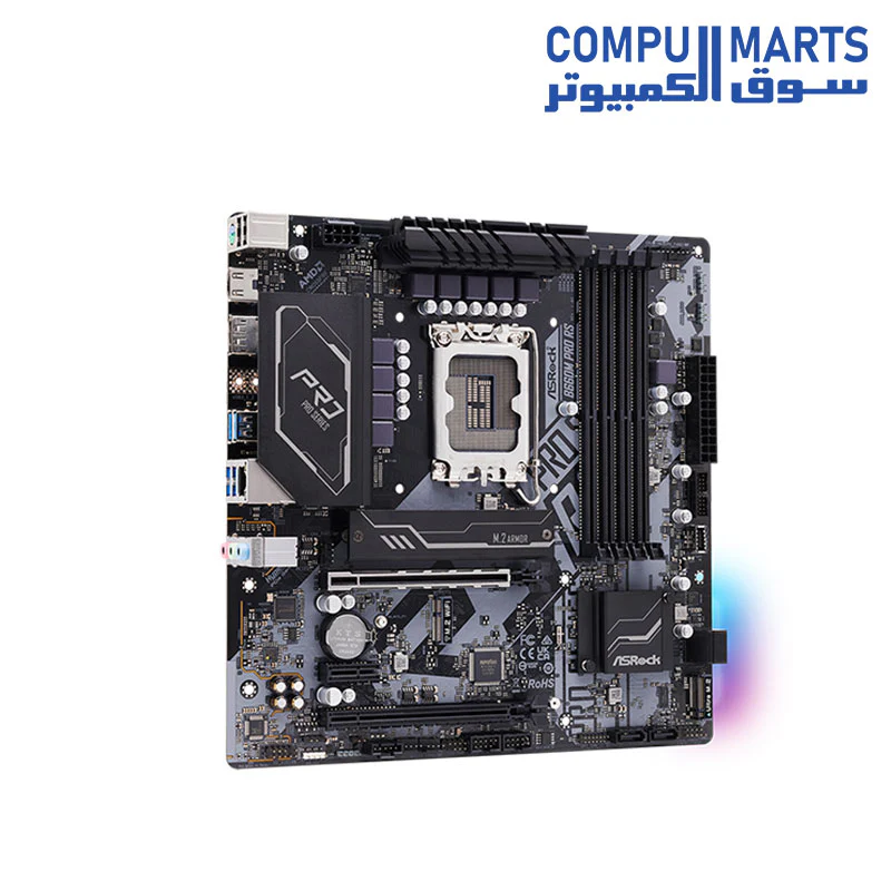 ASRock B660M Pro RS Intel (LGA1700) Micro ATX Motherboard - Image 4