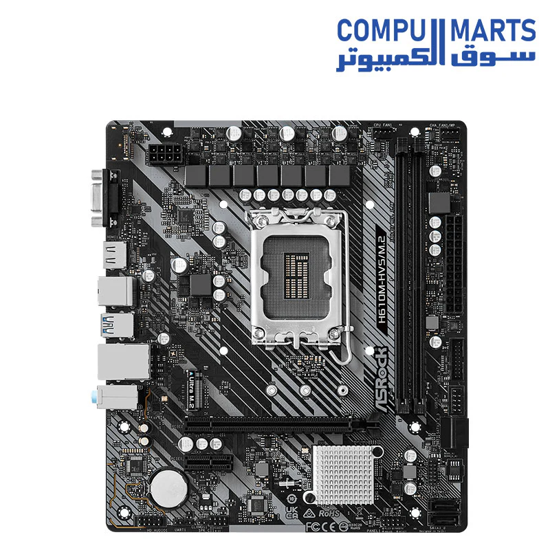 ASRock H610M-HVS/M.2 R2.0 Motherboard - Image 2