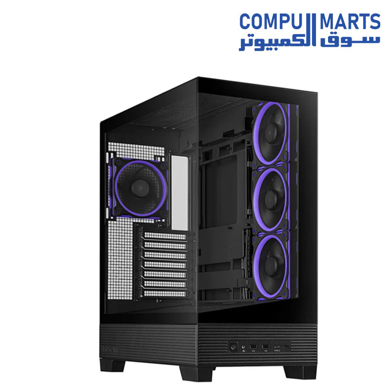 ASUS A31 Plus TG ARGB  ATX PC Case (Pre-Installed ARGB Fans, Glass Front Panel, Compatible with Hidden Port Motherboards, 360mm Radiators, 380mm Graphics) - Image 2