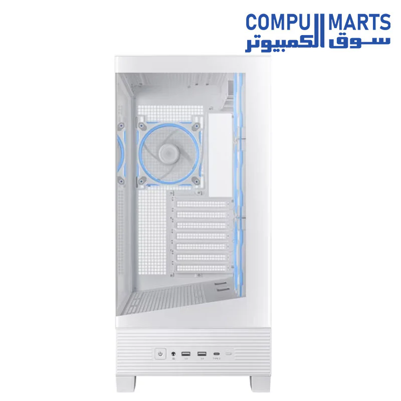 ASUS A31 Plus TG ARGB  ATX PC Case (Pre-Installed ARGB Fans, Glass Front Panel, Compatible with Hidden Port Motherboards, 360mm Radiators, 380mm Graphics) - Image 7