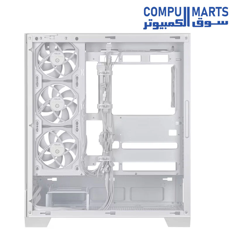 ASUS A31 Plus TG ARGB  ATX PC Case (Pre-Installed ARGB Fans, Glass Front Panel, Compatible with Hidden Port Motherboards, 360mm Radiators, 380mm Graphics) - Image 8