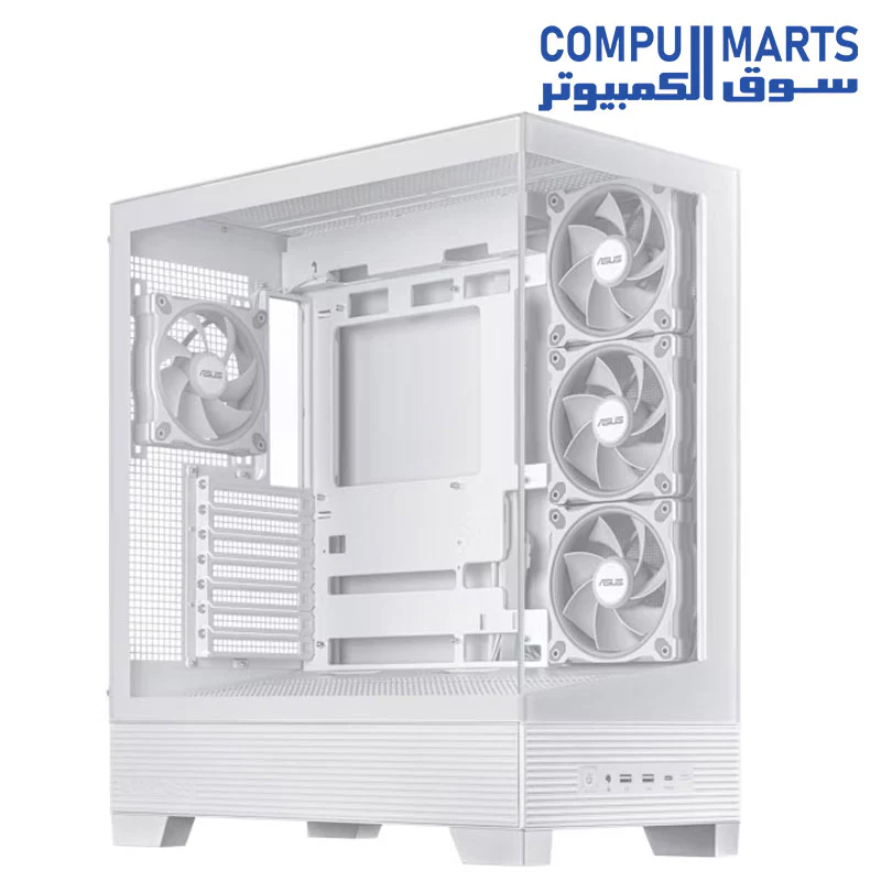 ASUS A31 Plus TG ARGB  ATX PC Case (Pre-Installed ARGB Fans, Glass Front Panel, Compatible with Hidden Port Motherboards, 360mm Radiators, 380mm Graphics) - Image 9