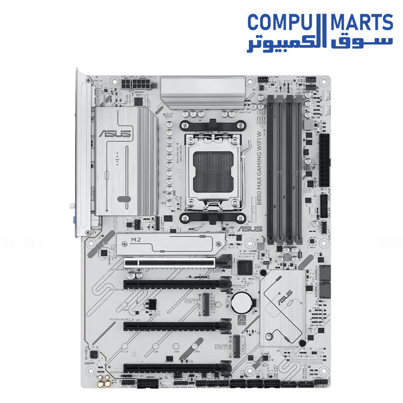 ASUS B850 MAX GAMING WIFI W Motherboard – ATX- AM5-DDR5 -PCIe 5.0 -Wi-Fi 6E-USB-C- 2.5Gb LAN - Image 3