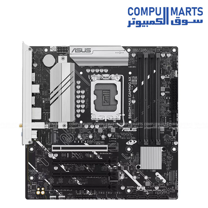 ASUS B860M MAX GAMING AX Motherboard – DDR5, PCIe 5.0, WiFi 6, 2.5Gb LAN, LGA1851 - Image 2