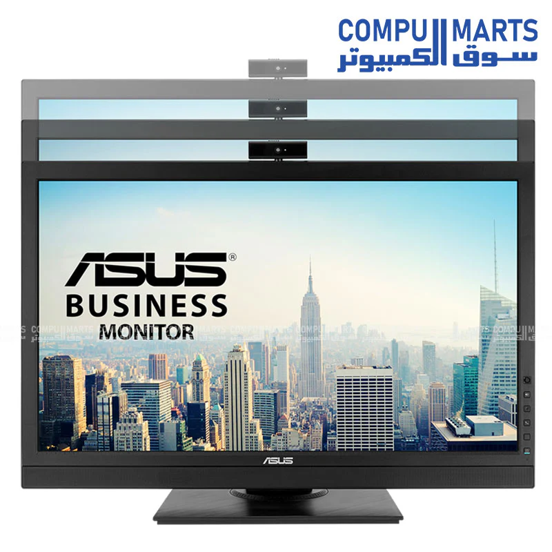 ASUS BE24DQLB 24" FHD IPS Video Conferencing Monitor – Webcam, Mic Array, Speakers, USB Hub, HDMI/DP/VGA, Ergonomic Stand - Image 2