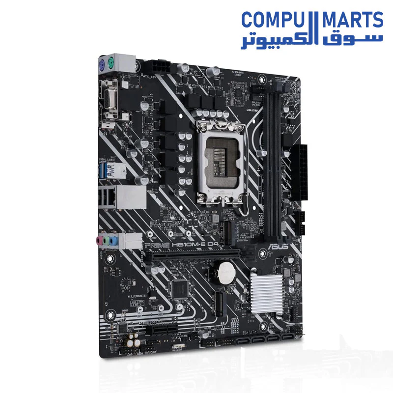 Asus Intel H610 (LGA 1700) mic-ATX motherboard with DDR4, PCIe 4.0, M.2 slot, Realtek 1 Gb Ethernet, HDMI, D-Sub, USB 3.2 Gen 1 ports, SATA 6 Gbps, COM port, LPT header, RGB header - Image 3