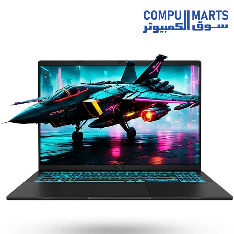 ASUS V16 Gaming Laptop, 16” WUXGA 144Hz Display, Intel Core 7 Processor 240H, NVIDIA GeForce RTX 3050, 16GB Memory, 512GB Storage, Windows 11, Matte Black, V3607VJ-DS76 - Image 2