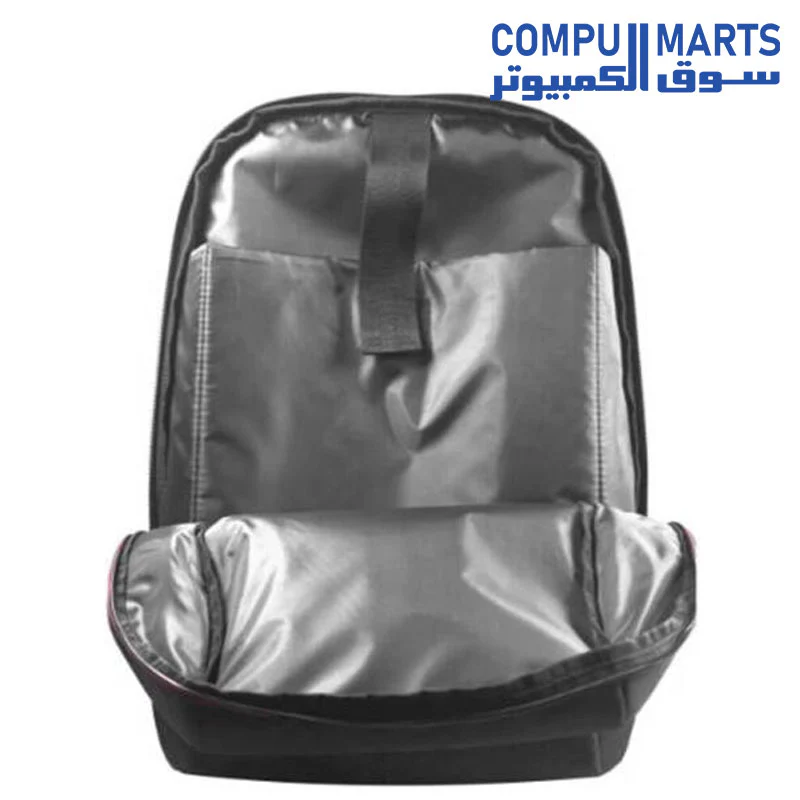 ASUS NEREUS Backpack, Large Internal Compartment For Laptops with Displays Up to 16 Inches, Easy Access Front Zip Pocket, Polyester Material, Water-Repellent and Lightweight, Black - Image 3