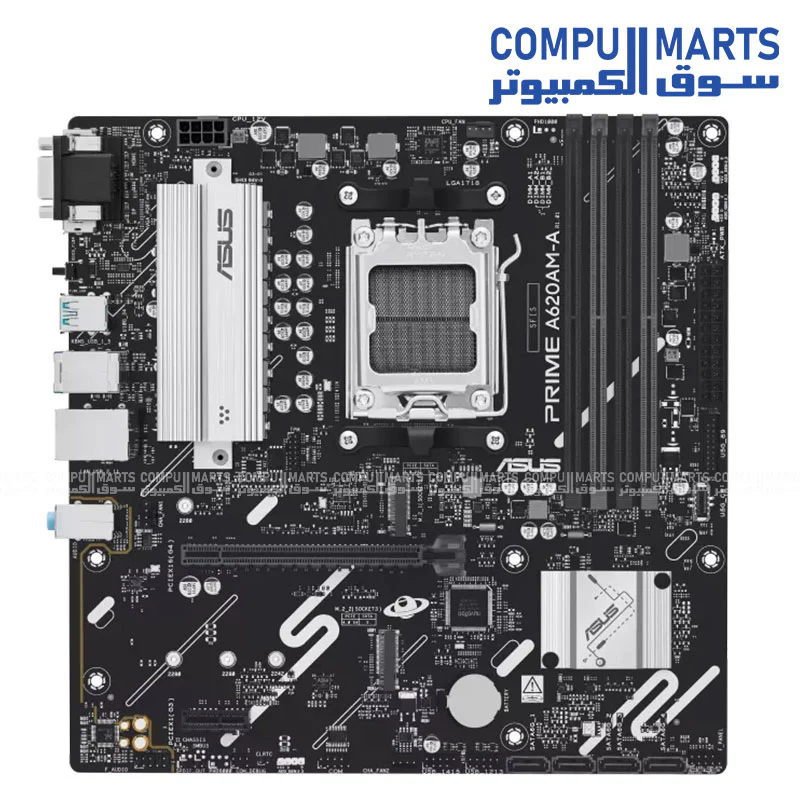 ASUS PRIME A620AM-A-CSM AM5 DDR5 Motherboard – PCIe 4.0 – Dual M.2 – USB 10Gbps – Business-Class - Image 2
