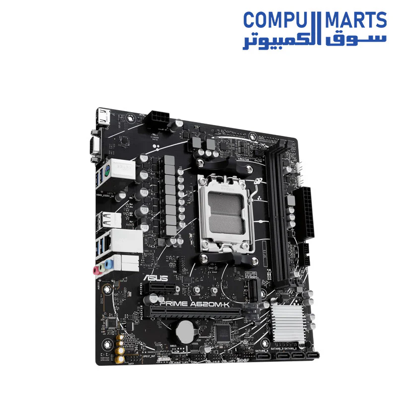 ASUS PRIME A620M-K AMD Ryzen AM5 Micro ATX DDR5 HDMI Motherboard - Image 4